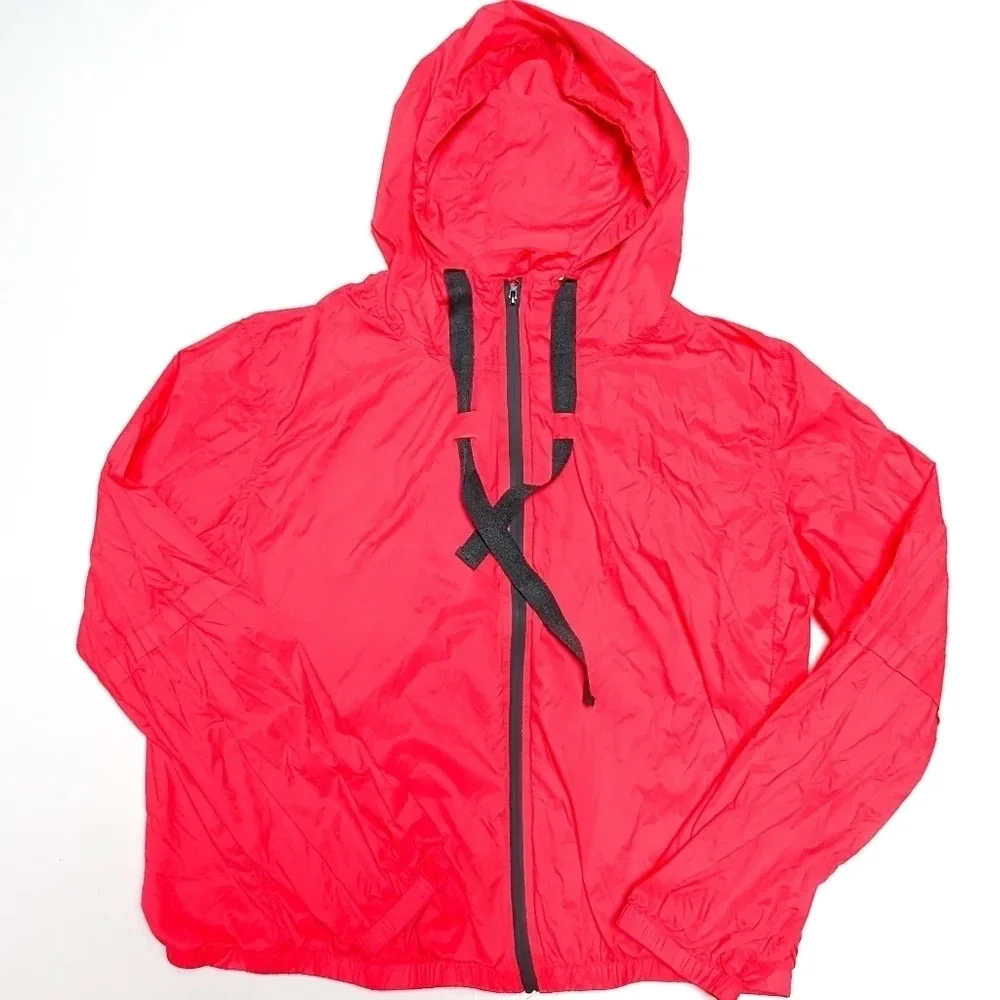 Zyia Hot Pink Hoodie Light Windbreaker Size XXL
